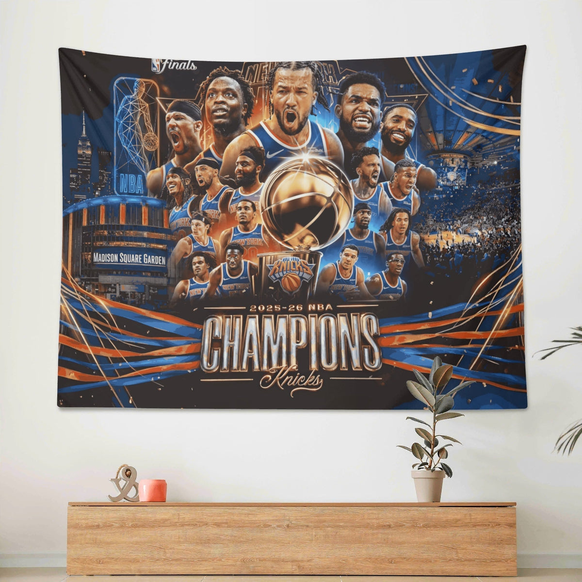 New York Knicks NBA Finals Champions Flag