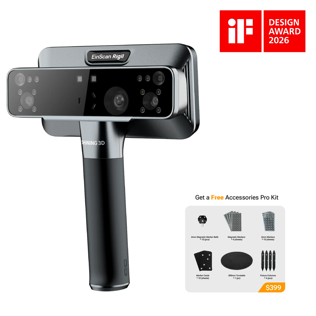 EinScan Rigil | The Tri-Mode Laser 3D scanner