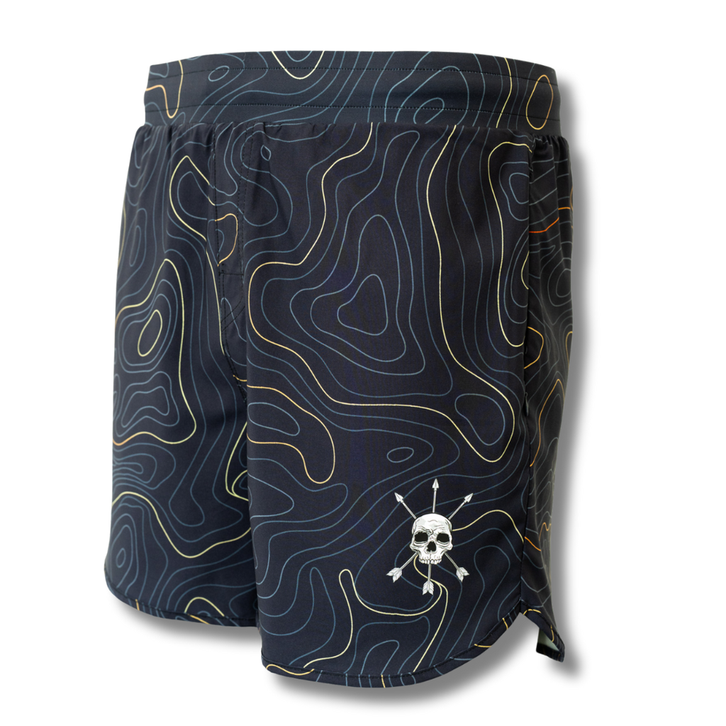 MEN'S | HYBRID SHORT : MIDNIGHT TOPO