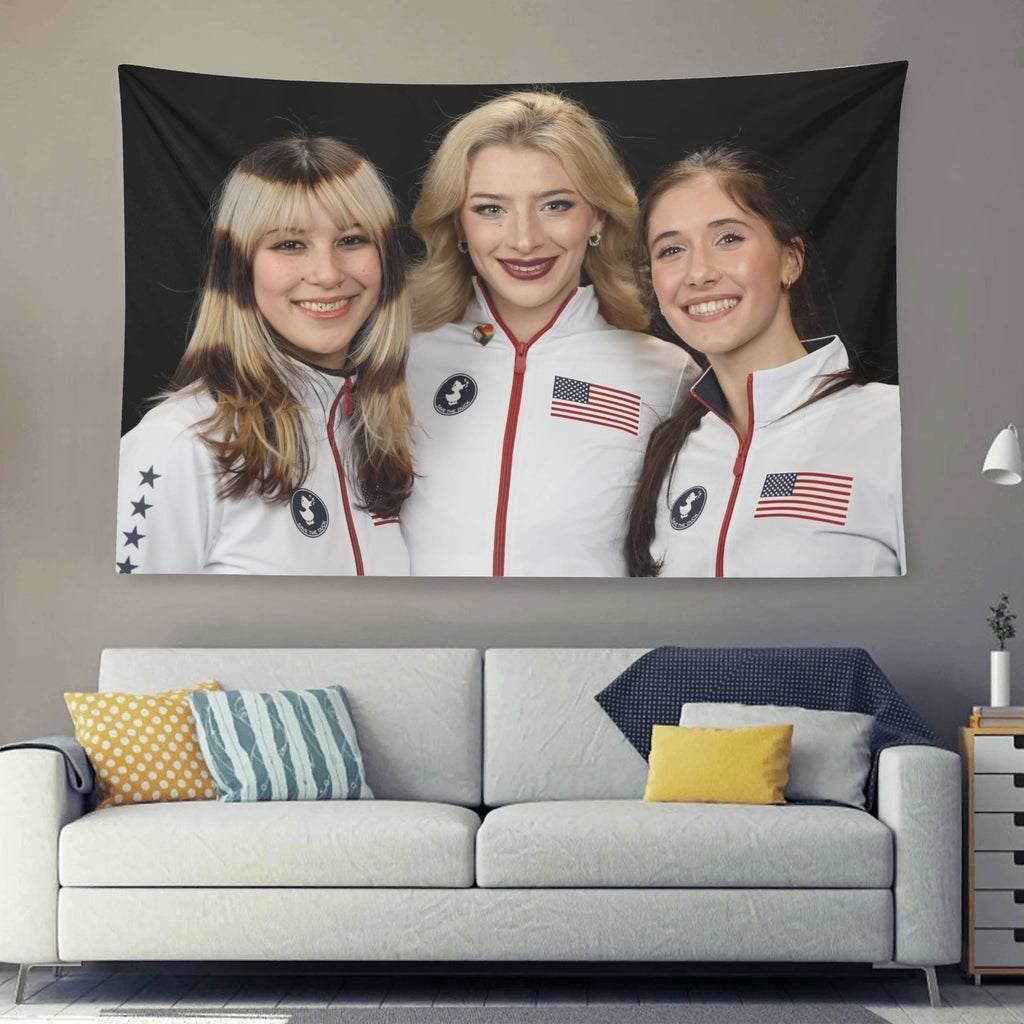 US Women's Figure Skating Team Blade Angels Flag