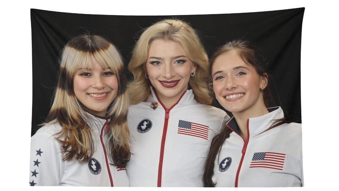 US Women's Figure Skating Team Blade Angels Flag