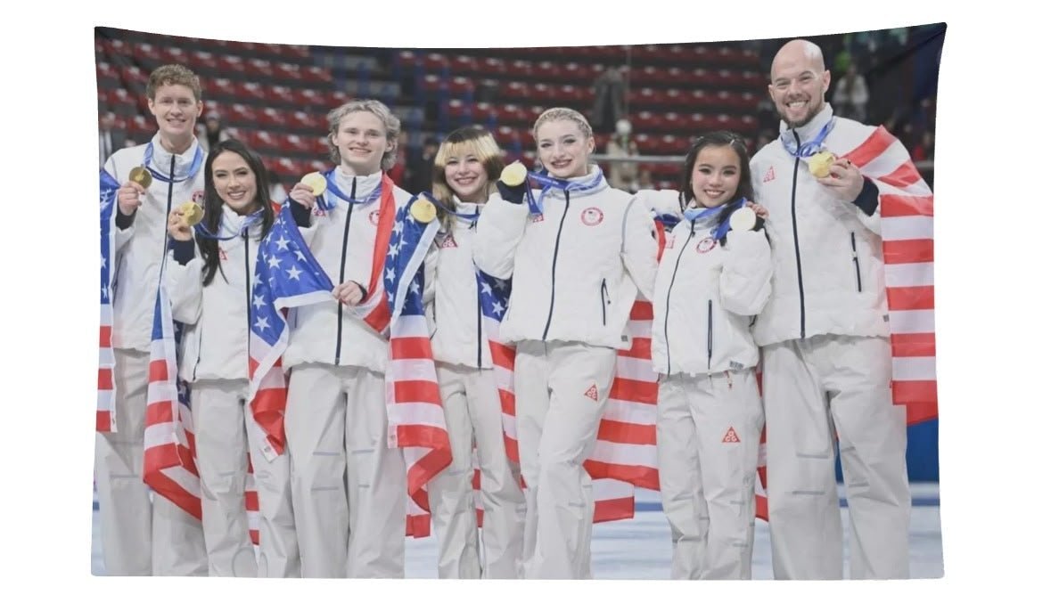 USA Men’s & Women’s Figure Skating Team Flag