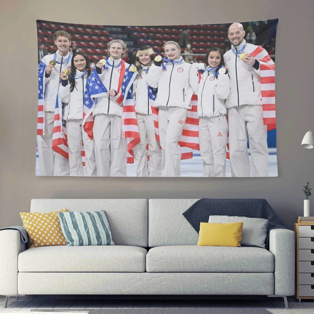 USA Men’s & Women’s Figure Skating Team Flag